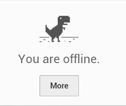 juego del dinosaurio escondido en google Chrome